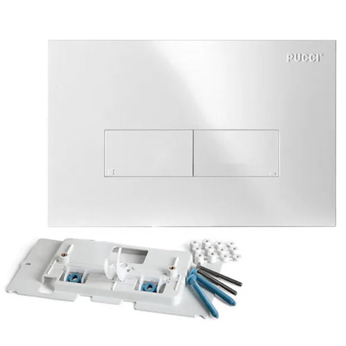 Placca 2 Tasti Modello Eco 33 Bianca Pucciplast Srl