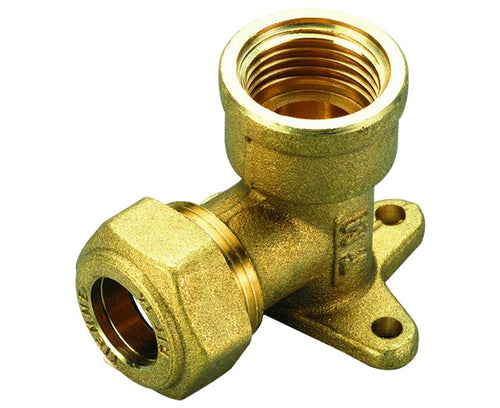 Raccordo Curvo Femmina Flangiato Per Gas Con Tenuta O-Ring Per Tubo Rame Modello 1350 1/2 Ø14 Tiemme Raccorderie Spa