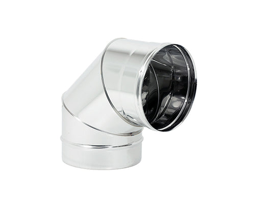 Curva 90 ° Monoparete Acciaio Inox Aisi 304 Ee ¸130 Sp 05 Mm Europrofil Srl