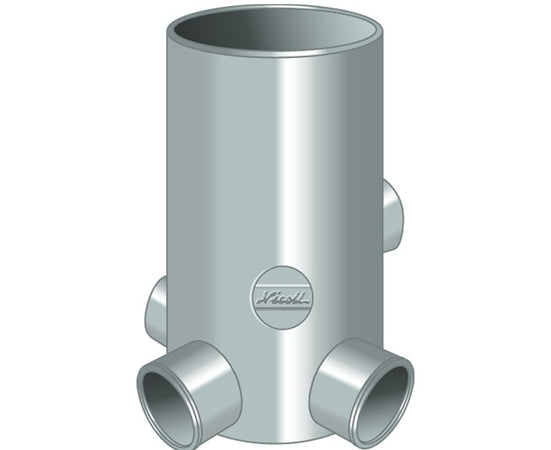 Pozzetto A Pavimento Alto 4 Vie Incollaggio In Pvc ? 100/40 4 Vie H= 20 Cm Nicoll S.R.L.