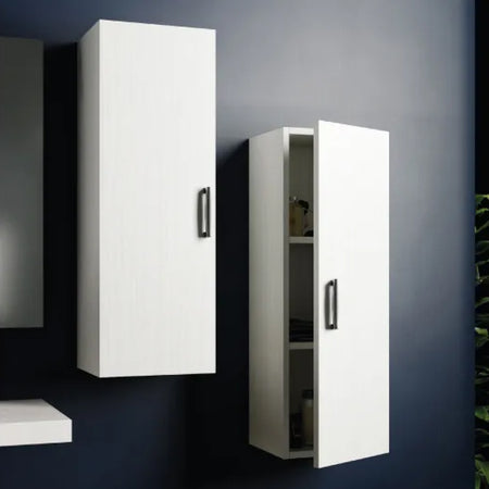 Colonna Bagno Sospesa In Mdf 1 Anta 90Cm L=31Cm H=90Cm P=27Cm Palissandro/Larice Mobo