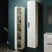Colonna Bagno Sospesa In Mdf 1 Anta 120Cm L=30Cm H=120Cm P=19Cm Palissandro/Larice Mobo