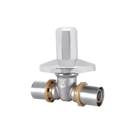 Valvola Sfera Da Incasso Per Tubo Multistrato A Pressare Con Cappuccio Cromato Modello Sempiter ?20 Con Cappuccio Cromato Icma S.P.A.