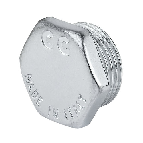 Tappo Maschio In Ottone Cromato Serie 1500 3/8 Tiemme Raccorderie Spa