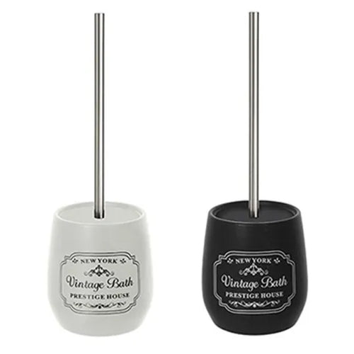 Portascopino In Ceramica Modello New York Dim. Cm (Lxpxh):12X10X37 Bianco Brand Srl