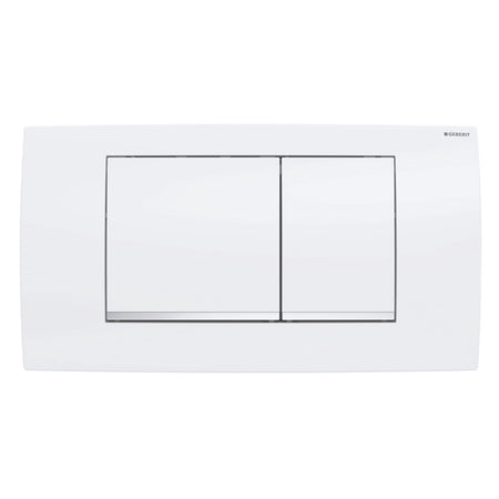 Placca 2 Tasti Modello Twinline 30 Bianco/Cromato/Bianco Geberit