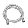 Laccio Doccia Flessibile In Pvc Con Doppio Attacco Conico Mod. Silver Cm 150 Il Flessibile