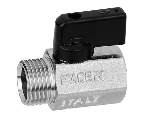 Valvola Arresto A Sfera Mignon In Ottone Con Leva Maschio Femmina 1/2 Valvosanitaria Bugatti S.P.A.