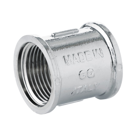 Raccordo Diritto Intermedio Femmina/Femmina In Ottone Cromato Serie 1500 3/8 Tiemme Raccorderie Spa