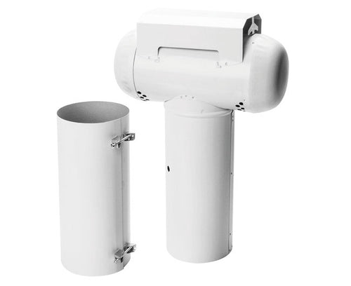 Esalatore A Tee Telescopico Smaltato Bianco Ø140 Idroweb