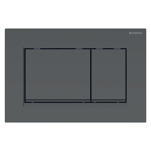Placca 2 Tasti Modello Sigma 30 Nero Opaco/Nero/Nero Opaco Geberit