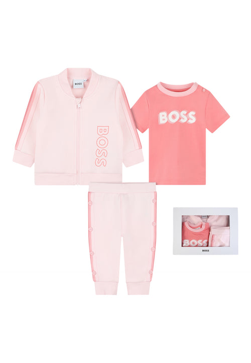 Hugo Boss Completo Bambina T-shirt, pantaloni e cardigan da bambino