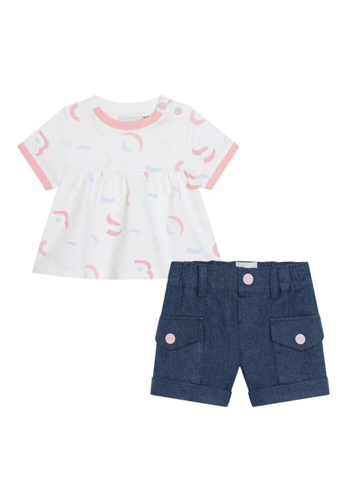 Hugo Boss Completo Bambina Set pantaloncini e canotta da bambino