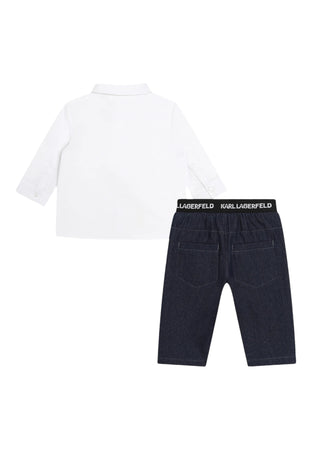 KARL LAGERFELD Completo Bambino unisex Karl Lagerfeld Set camicia e pantalone da bambino