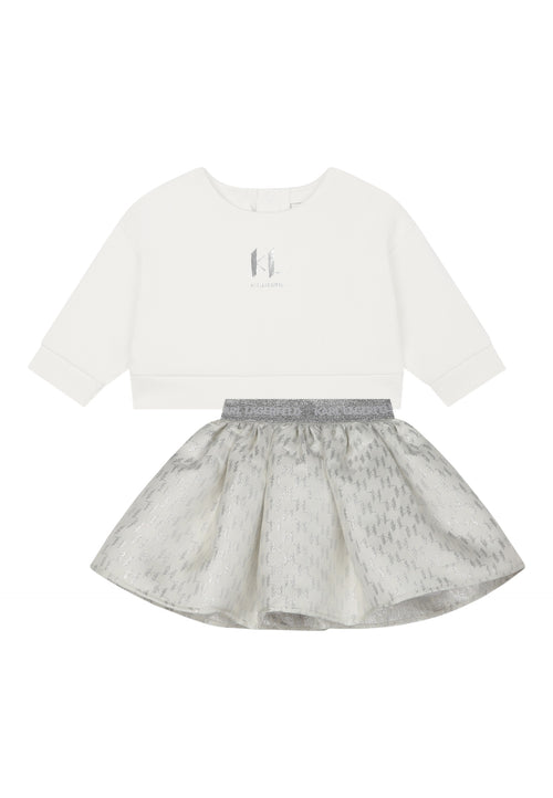 KARL LAGERFELD Completo Bambina Karl Lagerfeld set di stampa monogramma da bambino