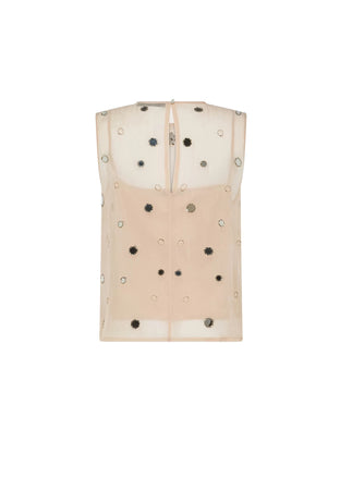 SEVENTY Top Donna Seventy ricamato con specchietti da donna
