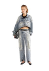 ERIKA CAVALLINI Giacchino Donna denim chiaro da donna