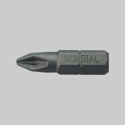Inserto Croce 'Pozidriv' Mundial 1/4 Pz 3 - 12 Pezzi- Mundial