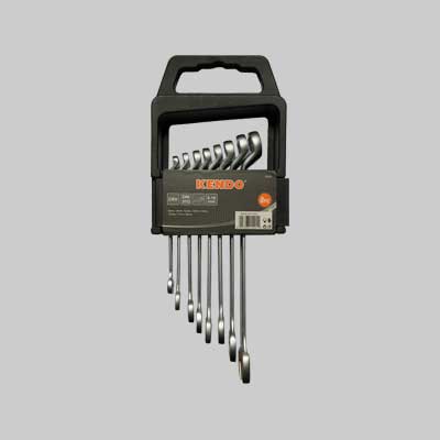 Serie Chiavi Combinate Con Supporto Kendo 8 Pezzi Contenuto 8-19 Mm - Kendo