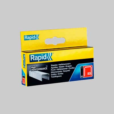 Graffe Per Fissatrice Manuale N° 53 Per Codice 0496602 - H. 12 Mm - Confezione 5000 Pezzi - Rapid