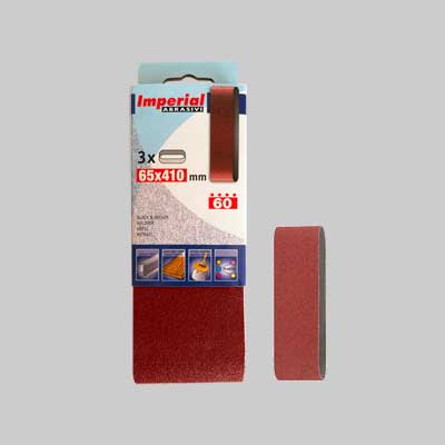 Nastro Abrasivo 65X410 Mm Grana 60 - 3 Pezzi - Imperial Abrasivi