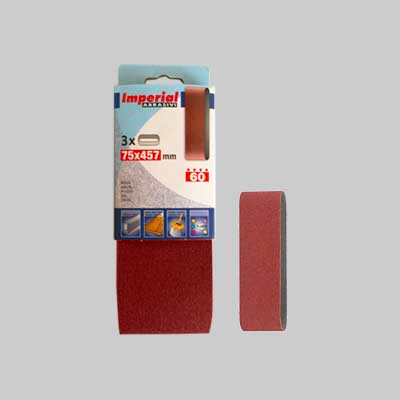 Nastro Abrasivo 75X457 Mm Grana 60 - 3 Pezzi - Imperial Abrasivi