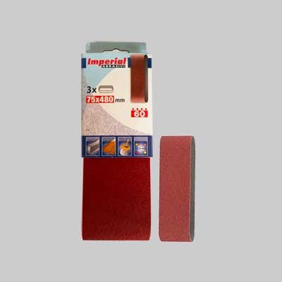Nastro Abrasivo 75X480 Mm Grana 60 - 3 Pezzi - Imperial Abrasivi