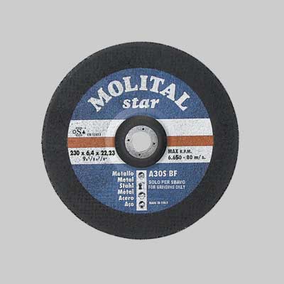 Disco Da Sbavo Per Ferro Ø 230X6,4 Mm - 25 Pezzi- Molital