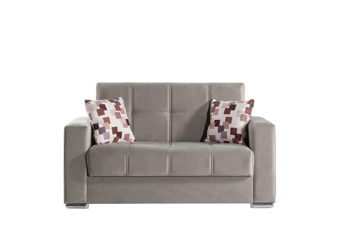 Divano 2 Posti Con Cassettone 2 Cuscini Braccioli ALBA CM. 158x85x92