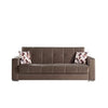 Divano Posti 3 Posti Pronto Letto 2 Cuscini Braccioli ALBA CM. 226x85x92