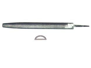 Lime Mezze Tonde Con Manico In Plastica- - 6 Mm.150 Taglio Bastardo - 6 Pezzi