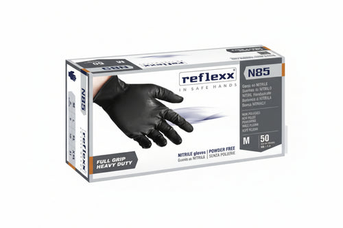 Guanto In Nitrile Grip 3D Gr.8,4 Senza Polvere Nero- - Tg.L In Conf. Da 50 Pz. - 2 Pezzi
