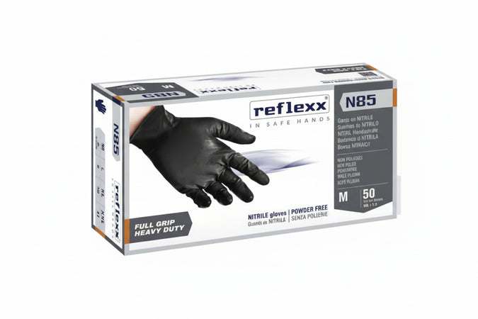 Guanto In Nitrile Grip 3D Gr.8,4 Senza Polvere Nero- - Tg.L In Conf. Da 50 Pz. - 2 Pezzi