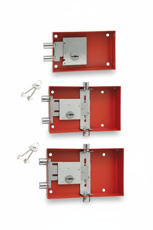 Serratura Con Chiave A Doppia Mappa Per Cassaforte X Mod.804A 4 Pist. Lat. Vert. Mm.245X155X43 Stark