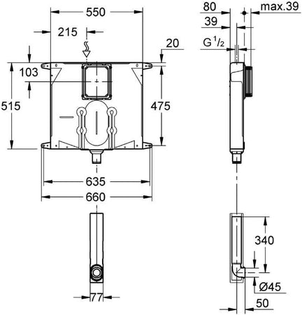 Cassetta Ad Incasso Dual Flush Solo Cassetta Grohe S.P.A.