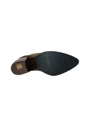 ROCCO P Scarpe Donna Rocco P Stivaletto scamosciato marrone a punta con tacco basso-Chiusura a cerniera alla caviglia da donna