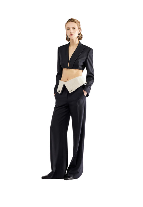 ERIKA CAVALLINI Pantalone Donna con baschina rigirata da donna
