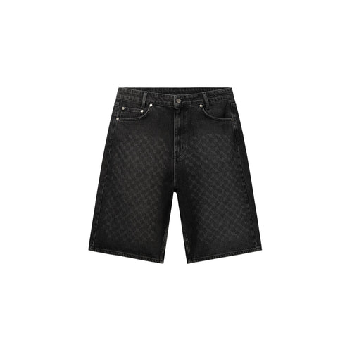 DAILY PAPER Bermuda Daily Paper laser monogram denim shorts da uomo