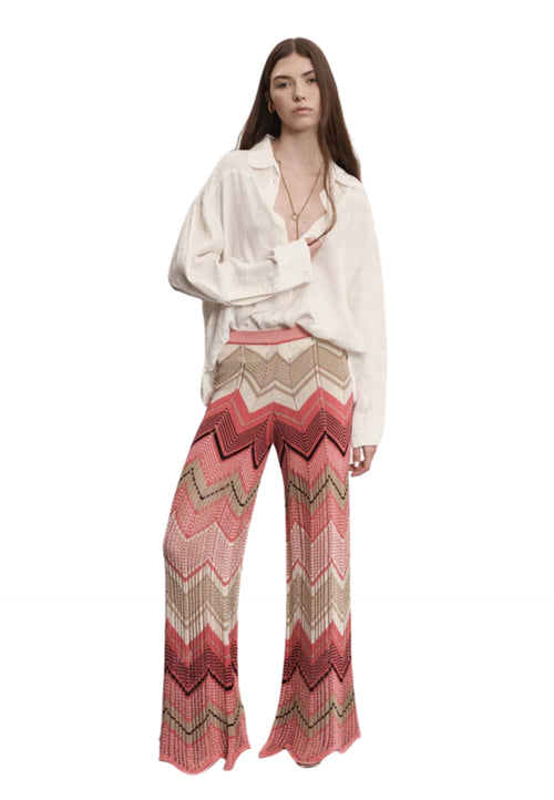 AKEP Pantalone Donna Akep motivo zig zag da donna