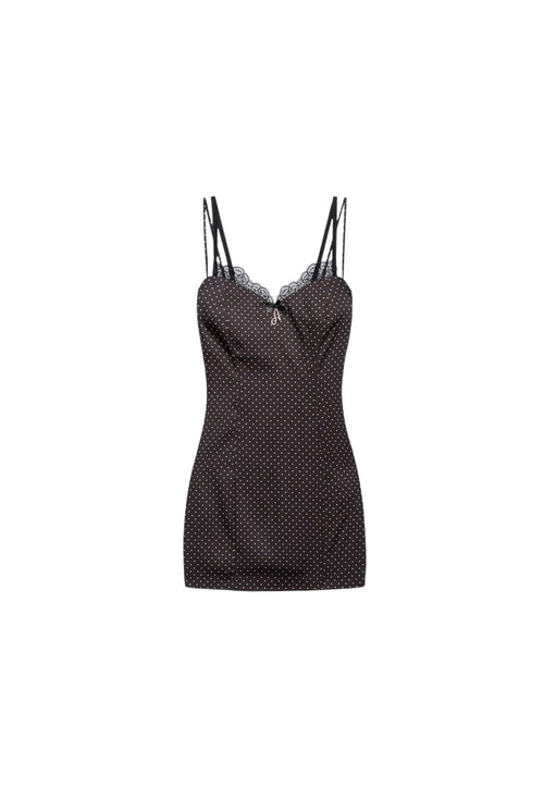ANIYE BY Abito corto Donna nero/pois rosa da donna