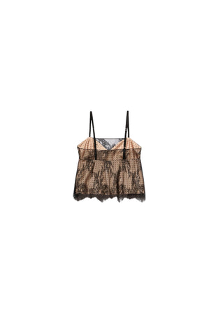 ANIYE BY Crop top LEONIE Donna carne con pizzo nero da donna