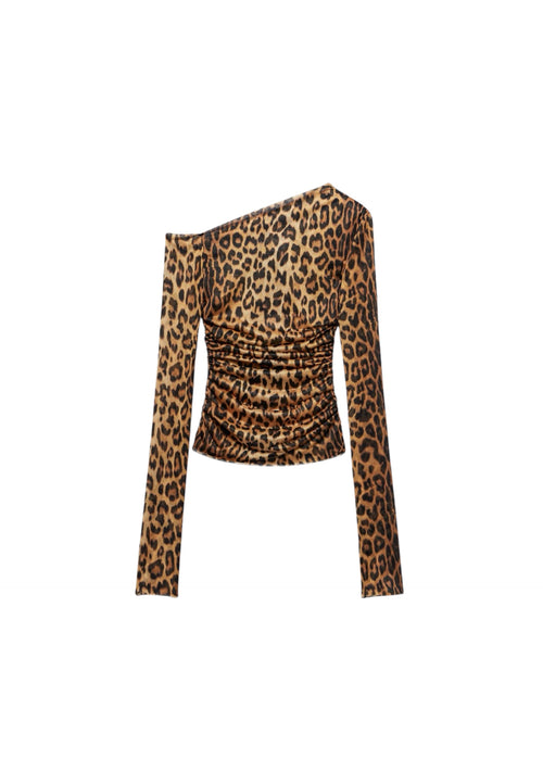ANIYE BY Top decollete maculato MALINDI Donna drappeggiata da donna