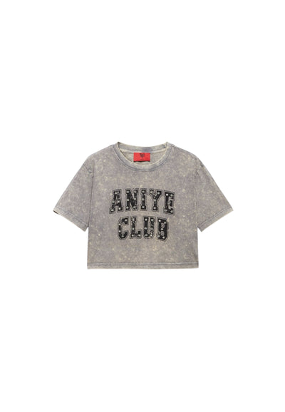 ANIYE BY T-shirt crop ANIYE CLUB Donna stampa e applicazioni da donna