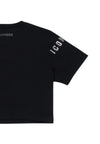 DSQUARED2 T-shirt Bambina Dsquared2 Icon cropped glitter da bambino