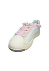 D.A.T.E. Scarpe Donna DATE Base Nylon White. Punta tonda- Chiusura con lacci rosa da donna