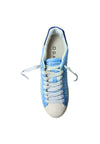 D.A.T.E. Scarpe Donna DATE Base Nylon Sky. Punta tonda- Chiusura con lacci bianchi da donna