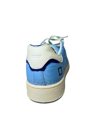 D.A.T.E. Scarpe Donna DATE Base Nylon Sky. Punta tonda- Chiusura con lacci bianchi da donna