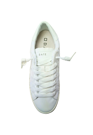 D.A.T.E. Scarpe Donna DATE Hill Low-Pop San Gallo. Fantasia in pizzo bianco. da donna