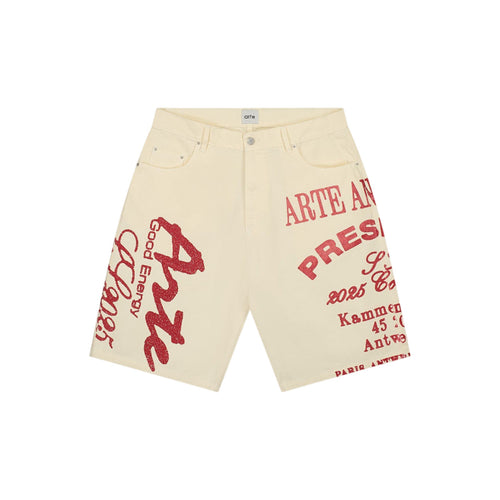 ARTE ANTWERP Bermuda Arte Antwerp Red Print Shorts da uomo