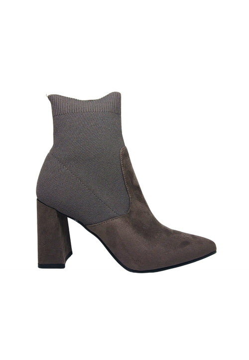 STEVE MADDEN Scarpe Donna Steve Madden Stivaletto Elasticizzato a punta con tacco. Ramp Up Grey da donna